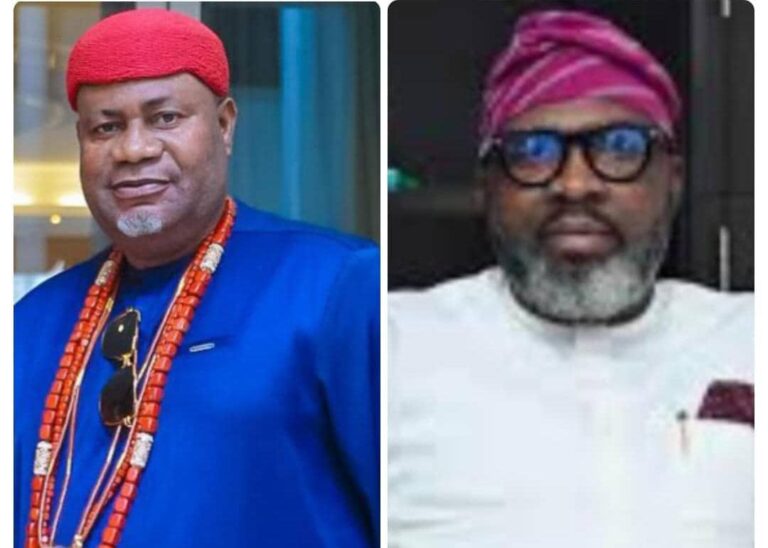 APC Chieftain, Banjo Ayodele congratulates Oba Obafemi Ogbaro as he emerges Pioneer National Chairman of Coastal monarchs