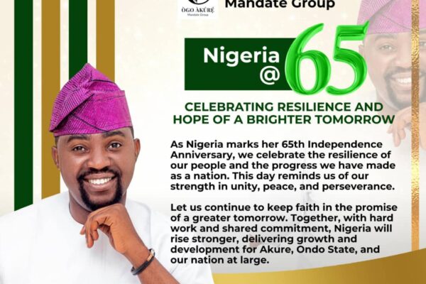 Nigeria @65: Ògo Àkúré Mandate Group felicitates citizens, demands Faith in Brighter Tomorrow