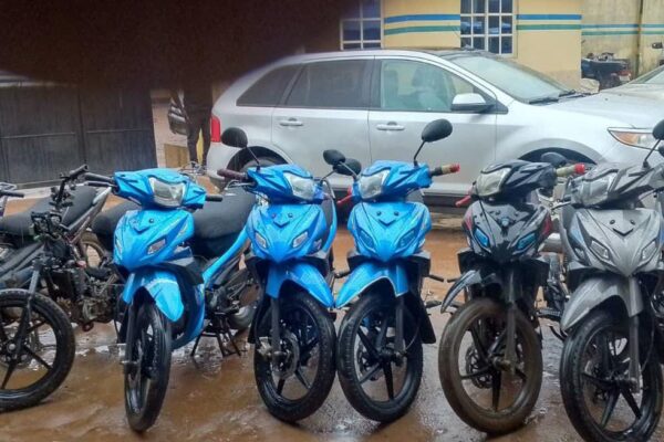 Ondo Police burst motorcycle-snatching syndicate, recovers 7 stolen Bikes